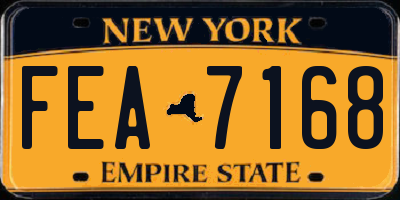 NY license plate FEA7168