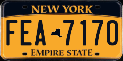 NY license plate FEA7170