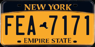 NY license plate FEA7171