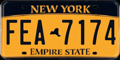 NY license plate FEA7174