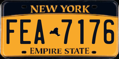 NY license plate FEA7176