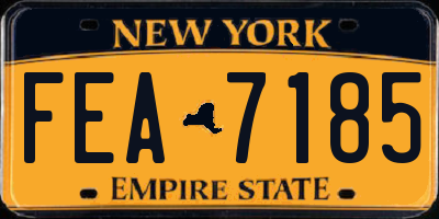 NY license plate FEA7185