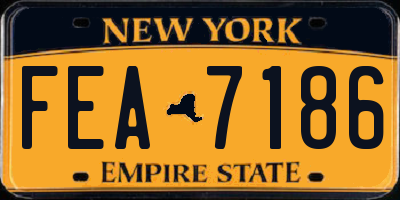 NY license plate FEA7186