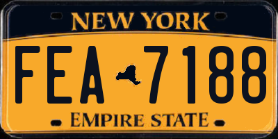 NY license plate FEA7188