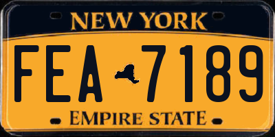 NY license plate FEA7189