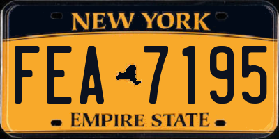 NY license plate FEA7195
