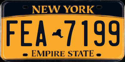 NY license plate FEA7199