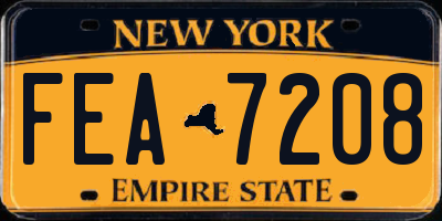 NY license plate FEA7208