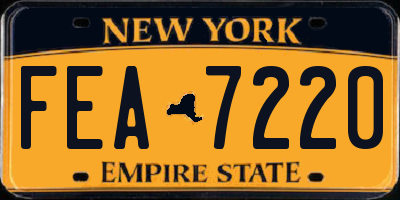 NY license plate FEA7220