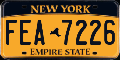 NY license plate FEA7226