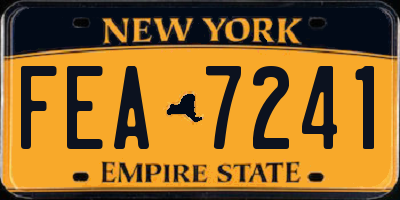 NY license plate FEA7241