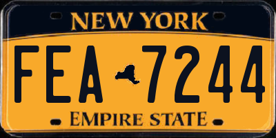 NY license plate FEA7244
