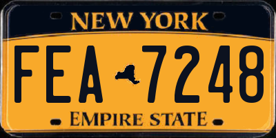 NY license plate FEA7248