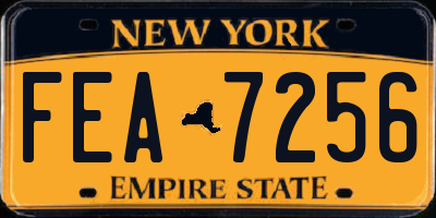NY license plate FEA7256