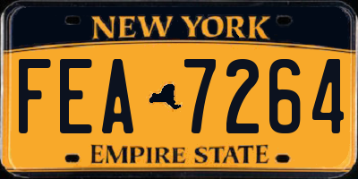 NY license plate FEA7264