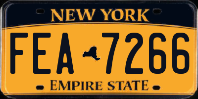 NY license plate FEA7266