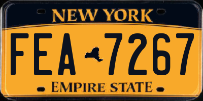 NY license plate FEA7267