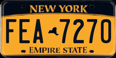 NY license plate FEA7270