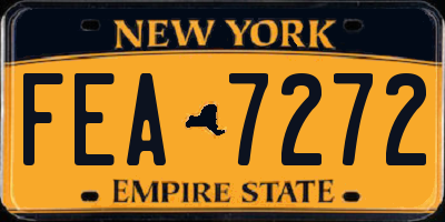 NY license plate FEA7272