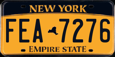NY license plate FEA7276