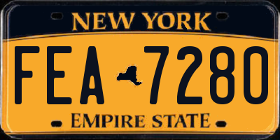 NY license plate FEA7280