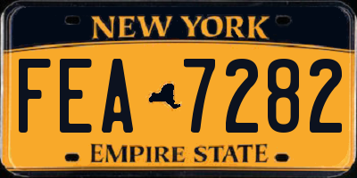 NY license plate FEA7282