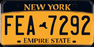 NY license plate FEA7292