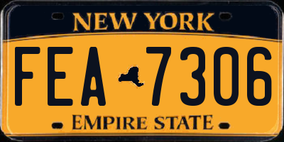 NY license plate FEA7306