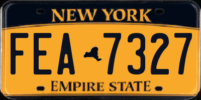 NY license plate FEA7327
