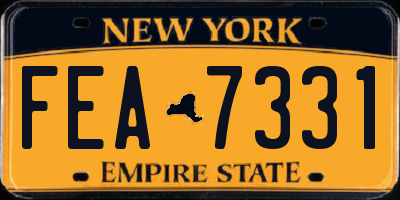 NY license plate FEA7331