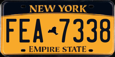 NY license plate FEA7338