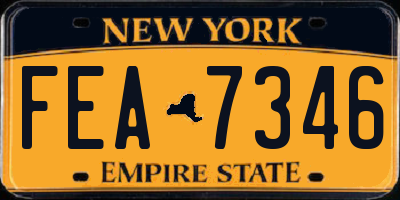 NY license plate FEA7346