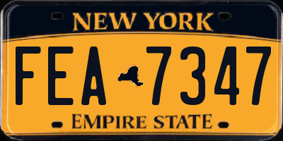 NY license plate FEA7347
