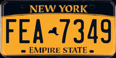 NY license plate FEA7349