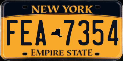 NY license plate FEA7354