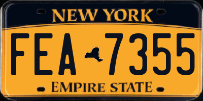 NY license plate FEA7355