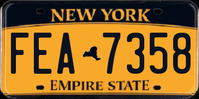 NY license plate FEA7358