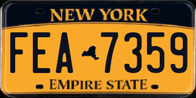 NY license plate FEA7359