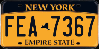 NY license plate FEA7367