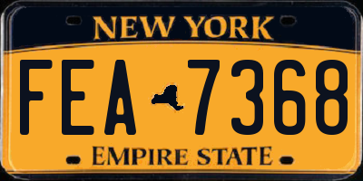 NY license plate FEA7368