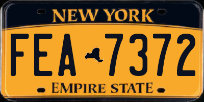 NY license plate FEA7372