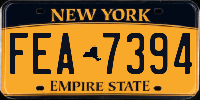 NY license plate FEA7394