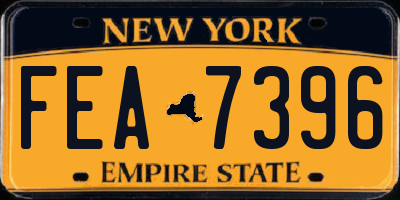 NY license plate FEA7396