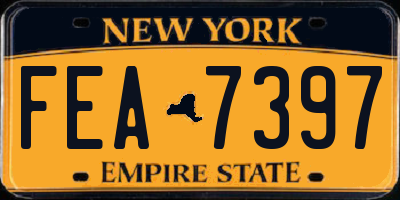 NY license plate FEA7397