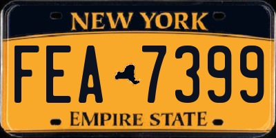 NY license plate FEA7399