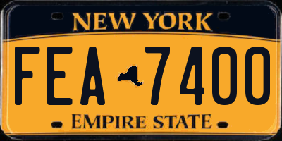 NY license plate FEA7400