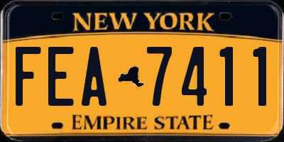 NY license plate FEA7411
