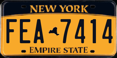 NY license plate FEA7414