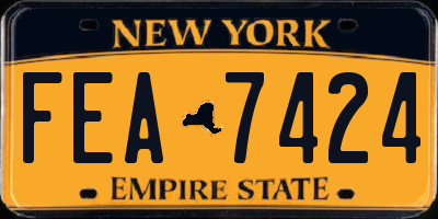 NY license plate FEA7424