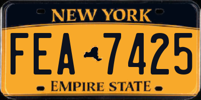 NY license plate FEA7425